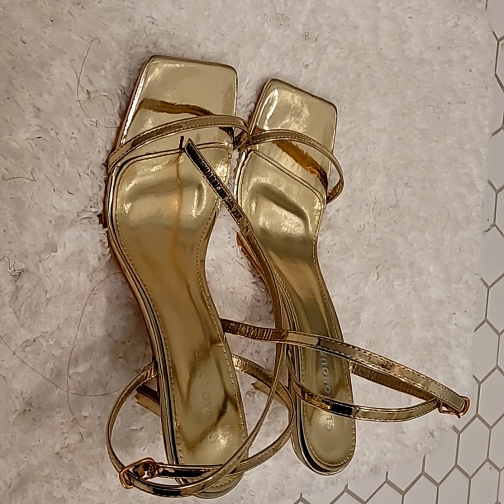 Asos Gold Strappy Heels